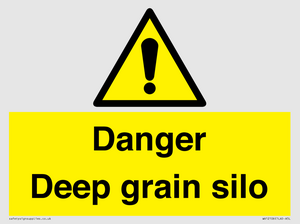 Danger Deep grain silo